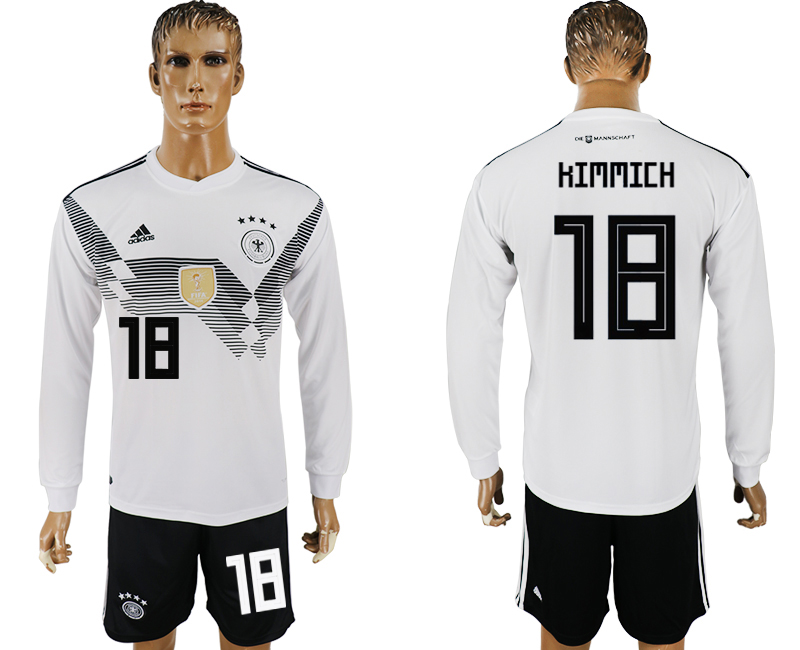 Maillot de foot GERMANY LONG SLEEVE SUIT #18 KIMMICH  2018 FIFA